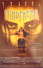Autographed Criss Angel Mindfreak Poster
